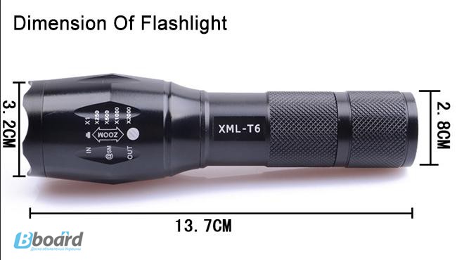 Фото 2. Продам сверхяркий светодиодный фонарик 2000 lumen люмен cree XML-T6