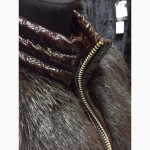 Теплый полушубок куртка из меха канадского бобра