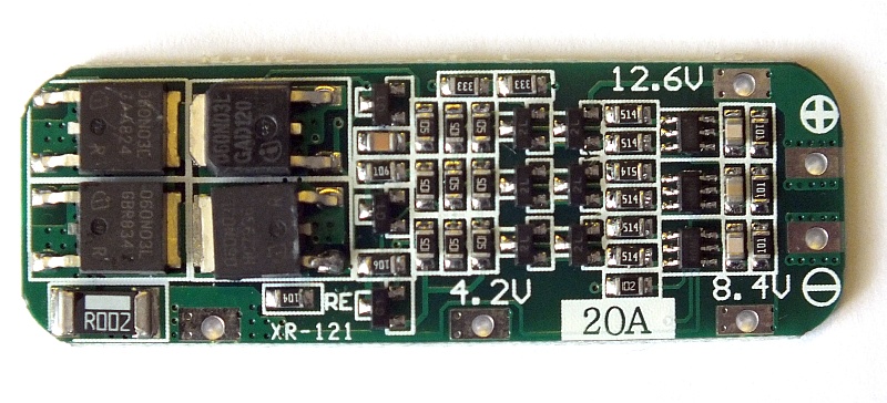 Фото 4. Контроллер заряда BMS 3S 20A 12.6V балансир Li-Ion 18650