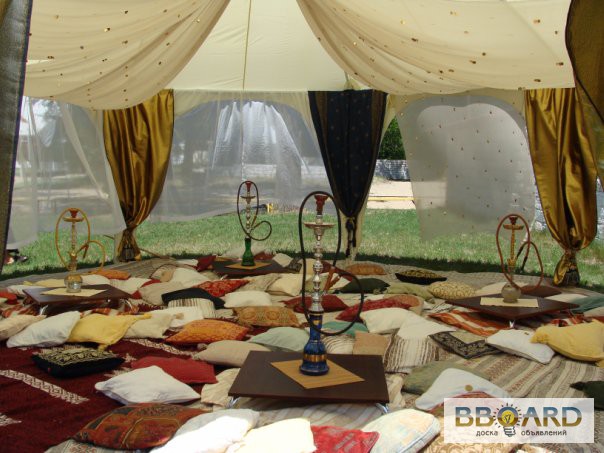 Кальяны и шатёр в восточном стиле на Вашем празднике