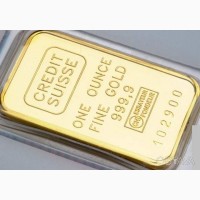 Продажа золото 999, 9 пробы в слитках от 100 грамм