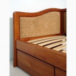 Кровать двуспальная из массива ясеня с ящиками Анна от производителя