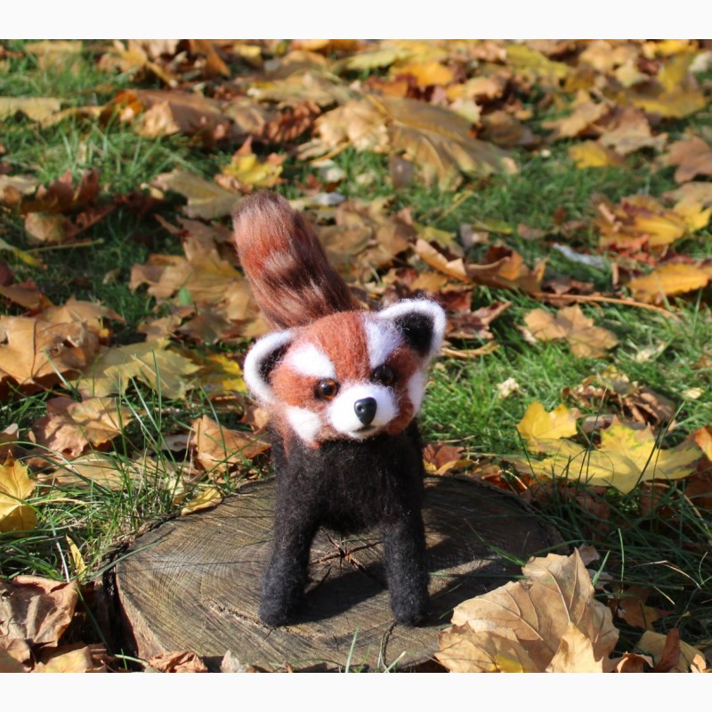 Фото 2. Красная Панда игрушка хендмєйд валяная из шерсти интерьерная подарок сувенир панда мишка