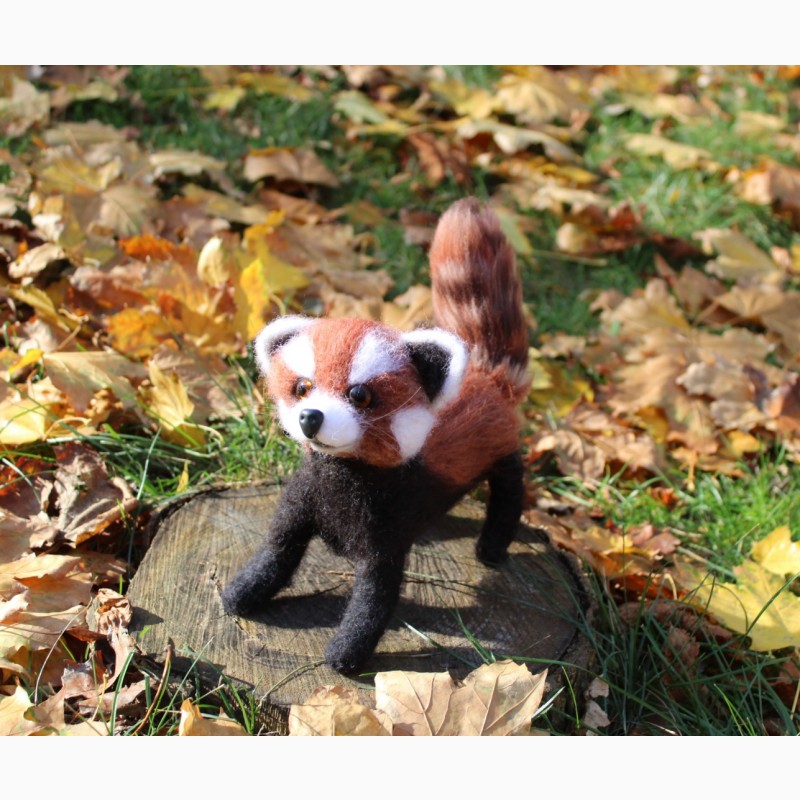 Фото 3. Красная Панда игрушка хендмєйд валяная из шерсти интерьерная подарок сувенир панда мишка