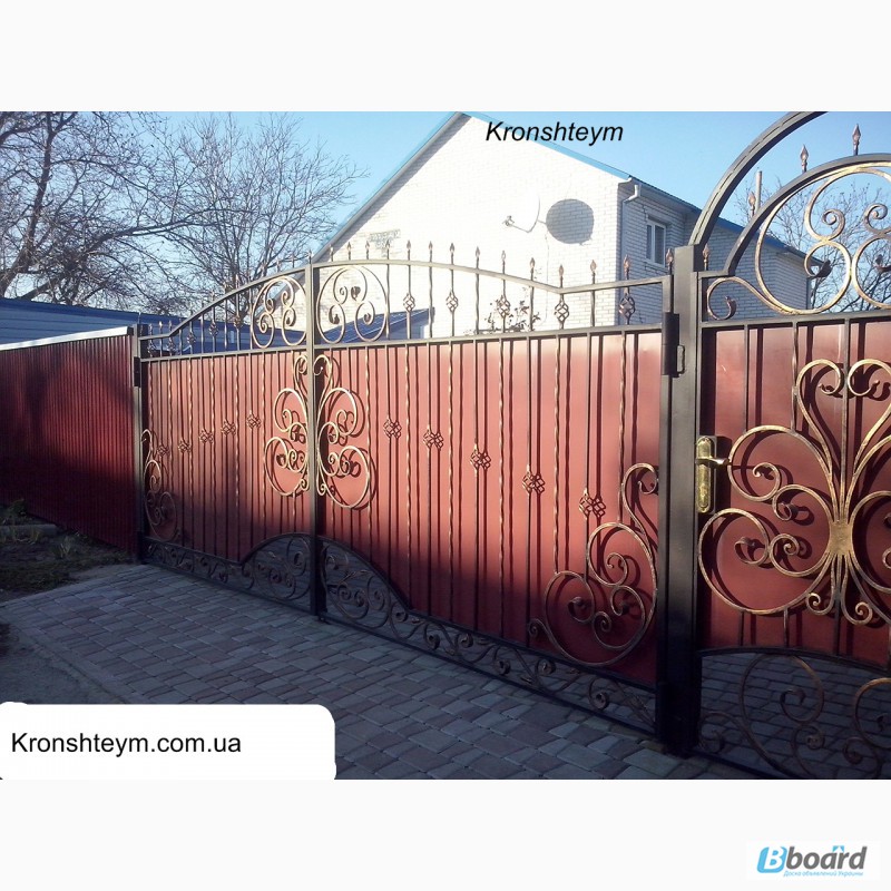 Фото 6. Кованые ворота с установкой в Коротени (Коростенськом районе)