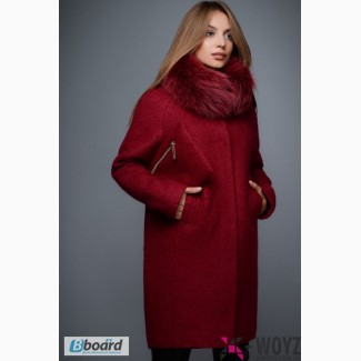 Зимнее пальто X-Woyz PL 8683 цвет марсала