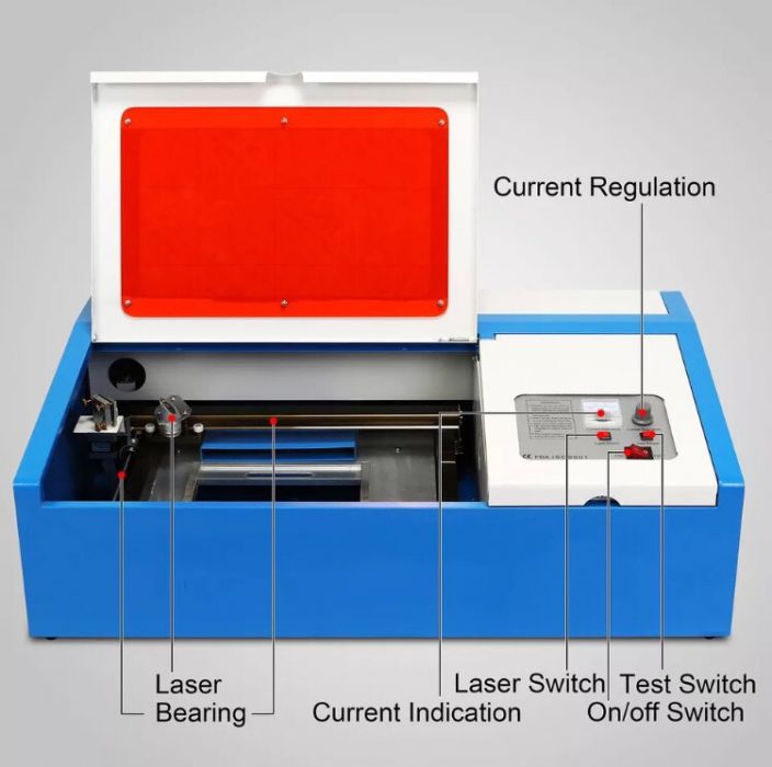 Фото 3. Лазерный гравер CO2, гравировальный аппарат 40 Вт., 50 Вт., 60 Вт., 80 Вт
