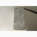 Натуральная кожаная накладка для iPhone 4, 4s, 5, 5s, 6 (крокодил)
