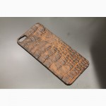 Натуральная кожаная накладка для iPhone 4, 4s, 5, 5s, 6 (крокодил)