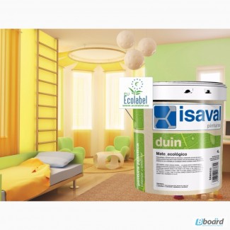 Интерьерная экологически чистая краска ISAVAL Дуин-Экологико 4 л белая и тонированная