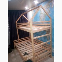 Кровать двохповерхова з натурального дерева-6000 грн