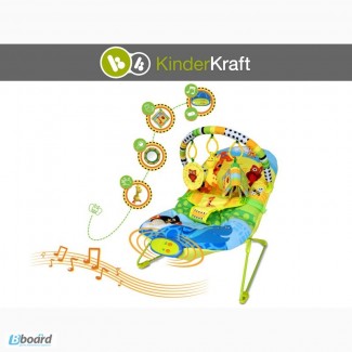 Интерактивная детская кроватка-шезлонг с игрушками KinderKraft Польша