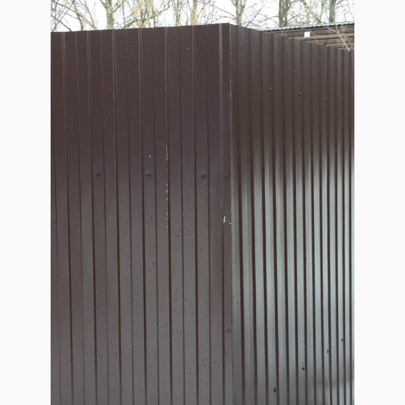 Фото 2. Забор цветной из профнастила цена в Киеве с доставкой