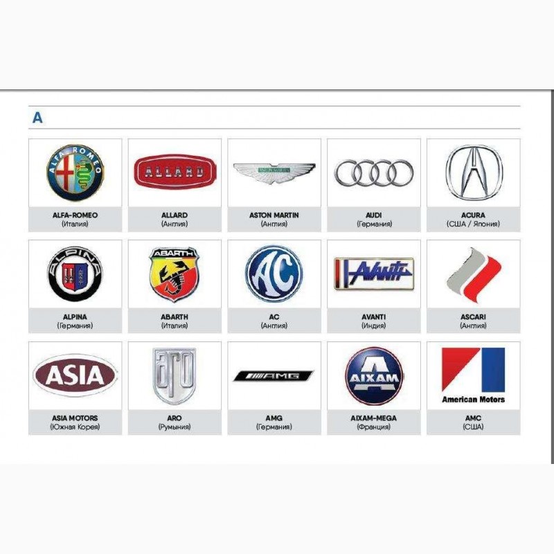 Фото 2. Работа, бизнес для студентов.Продажа АВТОЛИТЕРАТУРЫ Логотипы автомобилей мира