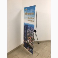 Мобильный выставочный стенд Паук, х-баннер, x-banner 60х160см и 80х180см