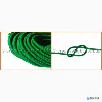 Тканевый провод в оплетке зеленого цвета