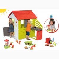 Детский домик Smoby 127cм с летней кухней + тележка с мороженным