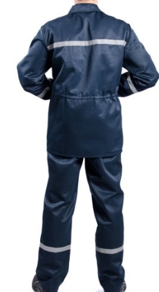 Фото 3. Костюм рабочий с СВП полосами темно-синего цвета тк. Грета