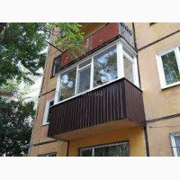 Профлист под балкон, Профнастил для балкона, Обшивка балкона профнастилом.Киев недорого