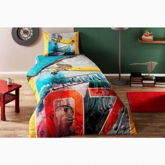 Подростковое постельное белье TAC Ranforce Teen Plane sari v01 160×220