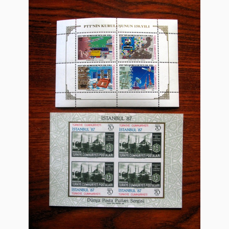 Фото 2. Добірка марок Турції та Греції, 6 блоків