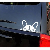 Наклейка на авто Собака светоотражающая Тюнинг авто