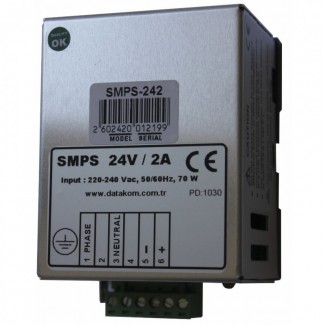 DATAKOM SMPS-242 Зарядное устройство аккумулятора на DIN-рейке (24V/2A)