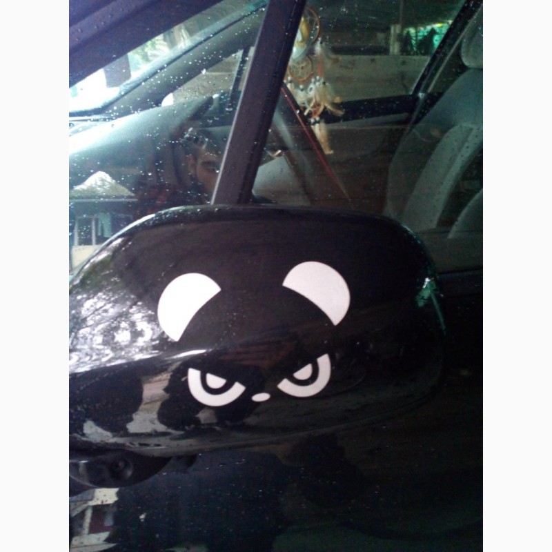 Фото 5. Наклейки на авто Панда Черная, Белая на зеркала заднего вида