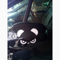 Наклейки на авто Панда Черная, Белая на зеркала заднего вида