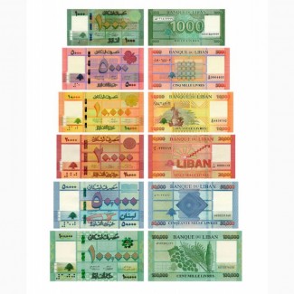 Набір банкнот Лівану UNC, 6 шт