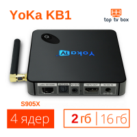 КУпить Цена KB1 2Gb YoKa Android 6 Smart Tv box приставка аналог X96 mini S905X 4K
