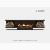 Вбудований біокамін Очаг Дровница 1300 - арт.024 Gloss Fire
