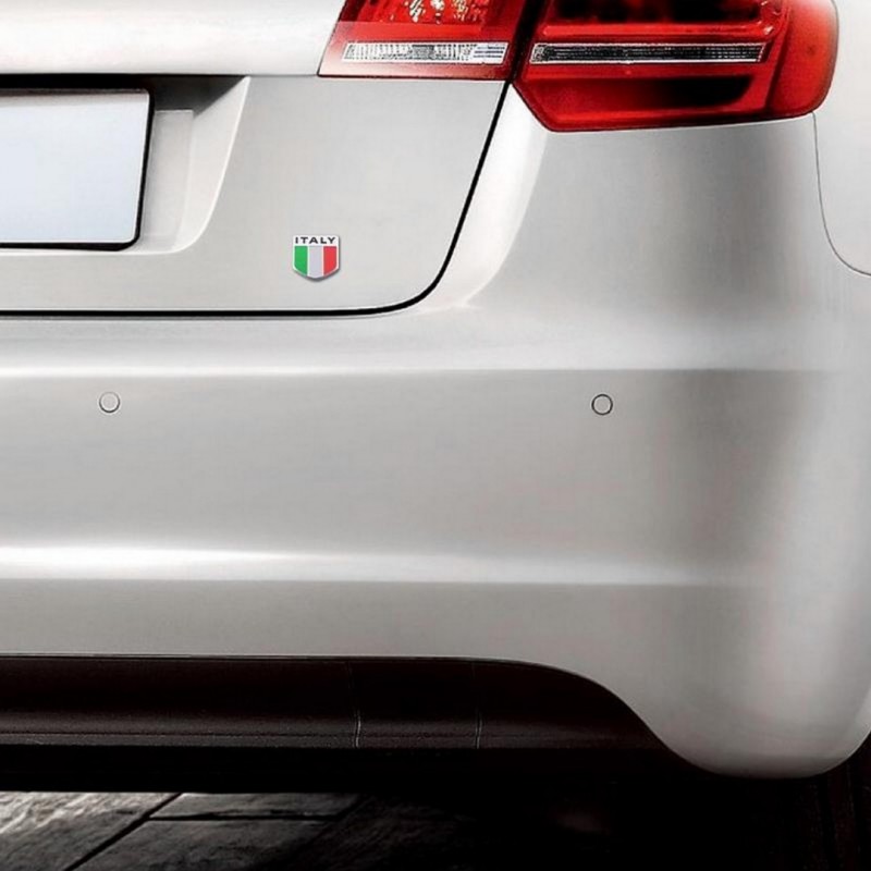 Фото 2. Наклейка на авто или мото Флаг 6 Италии Алюминиевая