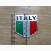 Наклейка на авто или мото Флаг 6 Италии Алюминиевая