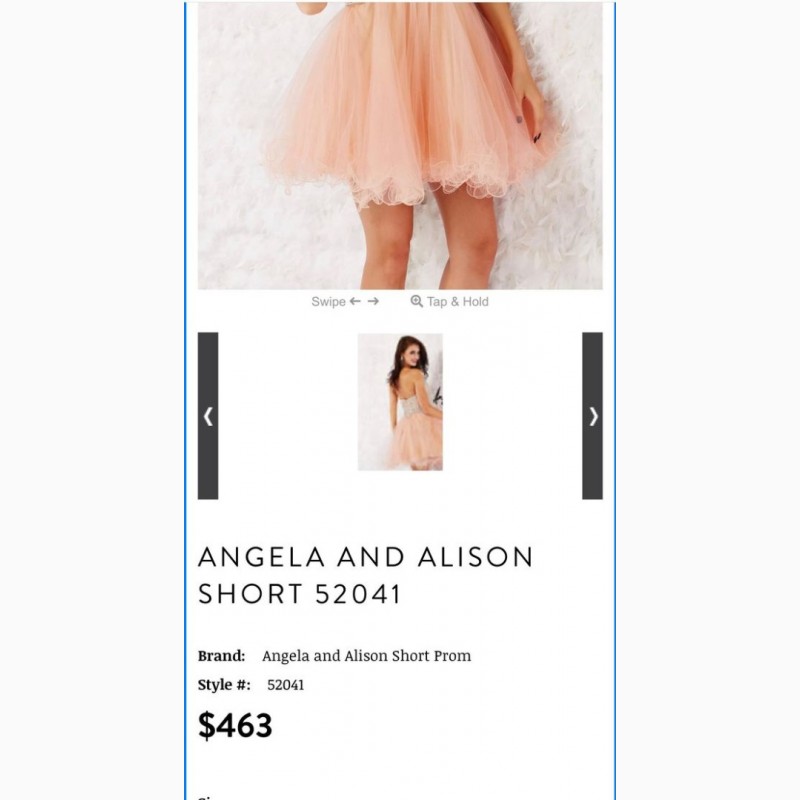 Фото 6. Коротенька сукня американського бренду Angela Alison. Купуйте вигідно