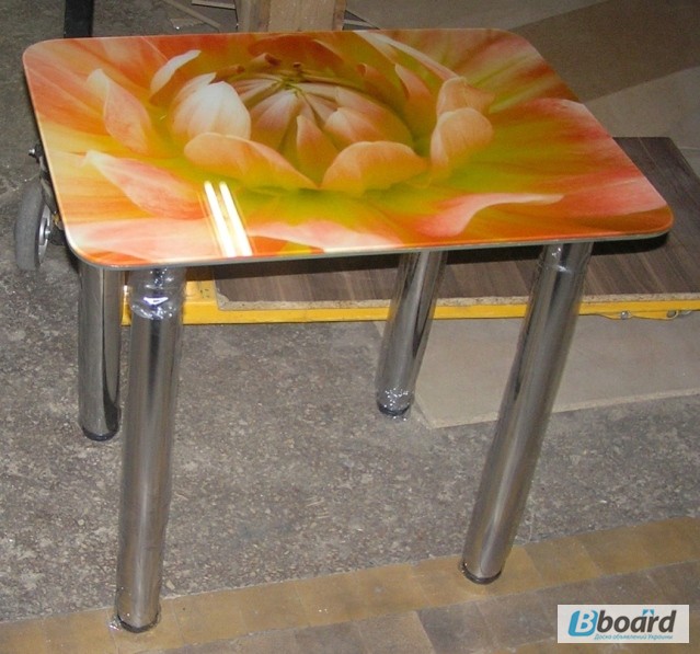 Фото 15. Качественные стеклянные обеденные столы с фотопечатью по доступным ценам