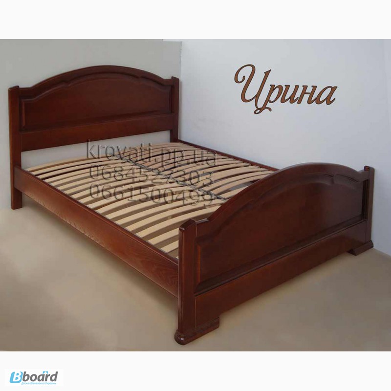 Кровать двуспальная Ирина из массива ясеня от производителя ЧП Калашник