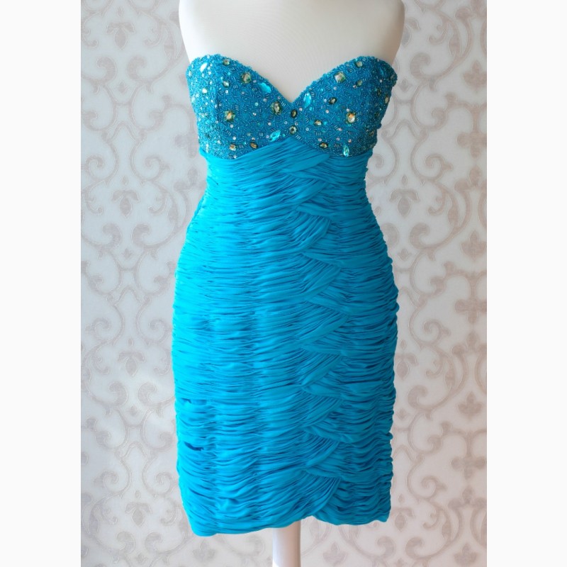 Фото 3. Міні сукня блакитного кольору, знижка -50%