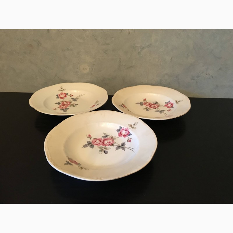 Фото 3. Супница и три тарелки, Triptis Porzellan, Германия, 1957-1968 гг