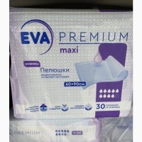 Пеленки одноразовые влаговпитывающие EVA premium 90х60 (30 шт)