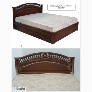 Кровать двуспальная с ящиками из массива ясеня от производителя