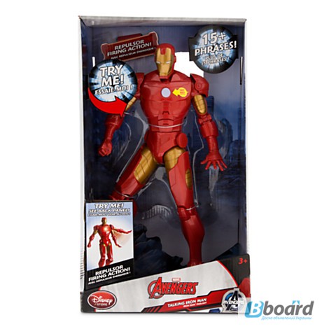 Фото 3. Подвижная говорящая фигура Железный человек Iron-Man от Marvel, Disney Store