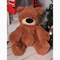 Мягкая игрушка медведь сидячий «Бублик» 70 см. Коричневый