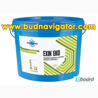 Износостойкая малярная краска с повышенной белизной EXIN EKO, чешского производства