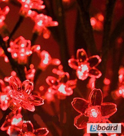 Фото 2. Светодиодное дерево Цветущая Сакура 60 см красное, новогодний подарок