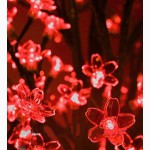Светодиодное дерево Цветущая Сакура 60 см красное, новогодний подарок