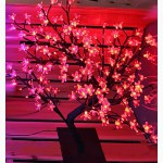 Светодиодное дерево Цветущая Сакура 60 см красное, новогодний подарок