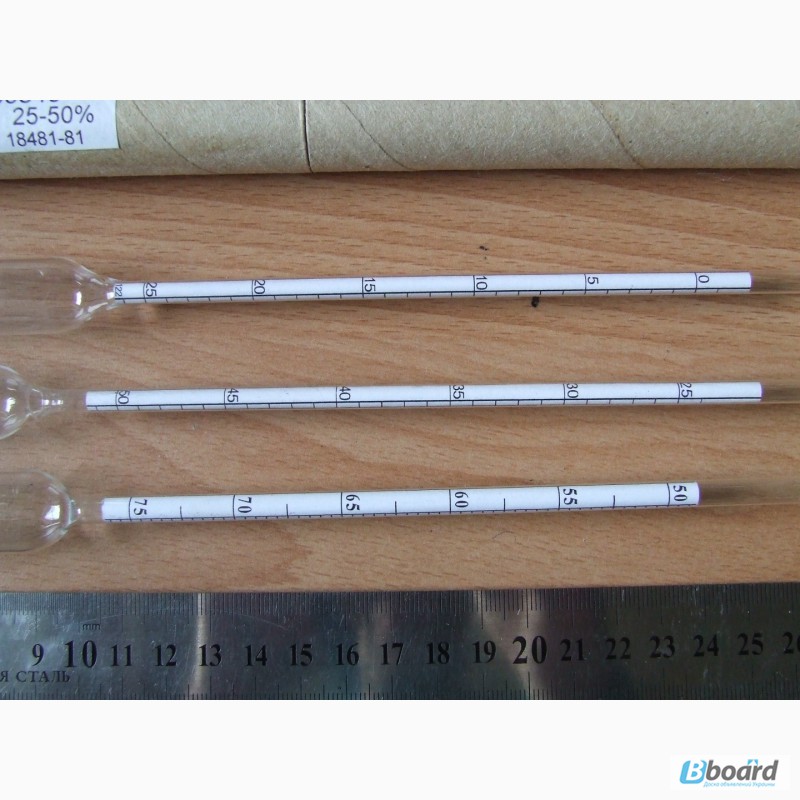 Фото 2. Ареометр для сахара АС-3 с госповеркой (сахаромер, сахарометр)