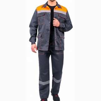 Костюм рабочий Партнер NEW брюки, т.серый/оранжевый