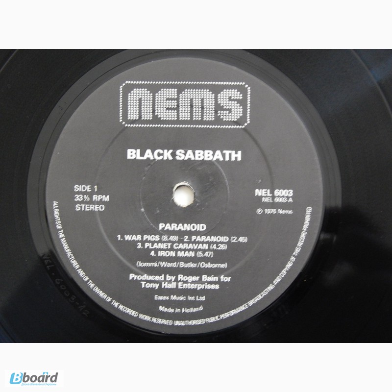 Фото 4. Black Sabbath-Paranoid 1970 (Holland) EX+/EX